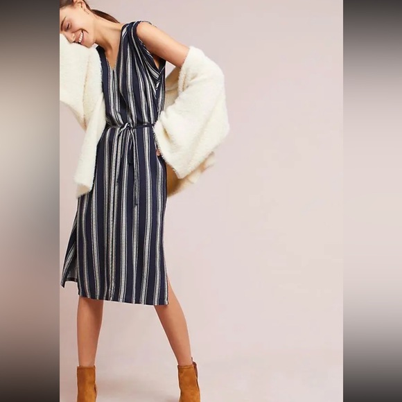 ANTHROPOLOGIE PORRIDGE PLEATED TUNIC DRESS - Picture 2 of 8